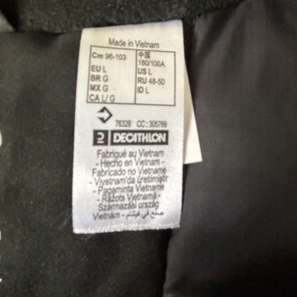 Decathlon Piste 500 down and feather filled black and grey ski jacket size L - Picture 15 of 17